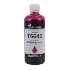 T66434 Tinta, L100, 200mfp nyomtatókhoz, VICTORIA TECHNOLOGY, magenta, 100ml