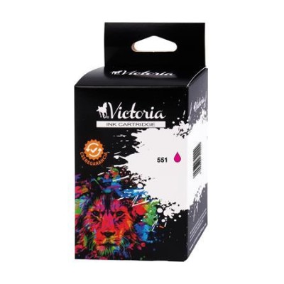 CLI-551 Tintapatron Pixma iP7250, MG5450 ,MG6350 nyomtatókhoz, VICTORIA TECHNOLOGY, magenta, 11ml