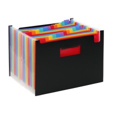 Harmonikairattartó, PP, 24 rekeszes, VIQUEL "Rainbow Class", fekete