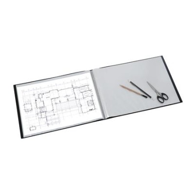 Bemutatómappa, PP, 30 zsebes, A3, fekvő, PP, VIQUEL "Creative Gallery", fekete