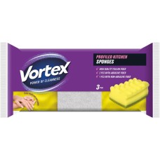 Mosogatószivacs, 2+1 db, VORTEX