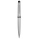 Golyóstoll, 0,7 mm, csiszolt fém tolltest, ezüst klip, WATERMAN "Expert III", kék