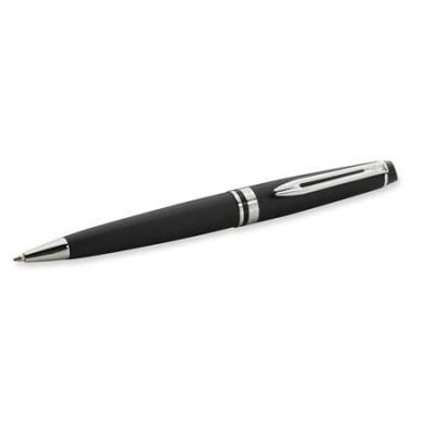 Golyóstoll, 0,7 mm, matt fekete tolltest, ezüst klip, WATERMAN "Expert III" , kék