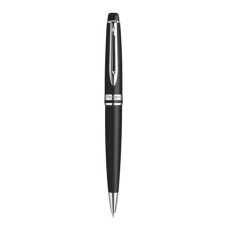 Golyóstoll, 0,7 mm, matt fekete tolltest, ezüst klip, WATERMAN "Expert III", kék