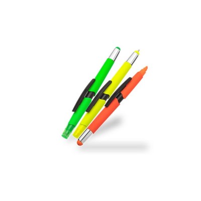 Multifunkciós golyóstoll, szövegkiemelő, érintő toll készlet, WEDO "3-in-1", neon színek