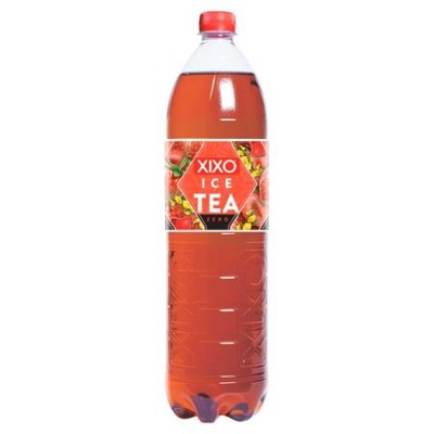 Üdítőital, szénsav- és cukormentes, 1500 ml, XIXO "Ice Tea", eperízű rooibos jegestea