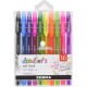Zseléstoll készlet, 0,33 mm, kupakos, ZEBRA "Doodler`z Neon & Fashion", 10 vegyes szín