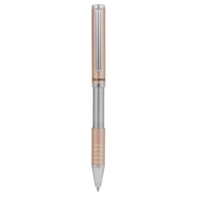 Golyóstoll, 0,24 mm, teleszkópos, rose gold színű tolltest, ZEBRA "SL-F1", kék