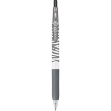 Zseléstoll, 0,33 mm, nyomógombos, csíkos test, ZEBRA "Sarasa Clip Pastel", pasztellfekete