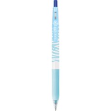 Zseléstoll, 0,33 mm, nyomógombos, csíkos test, ZEBRA "Sarasa Clip Pastel", pasztellkék