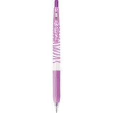 Zseléstoll, 0,33 mm, nyomógombos, csíkos test, ZEBRA "Sarasa Clip Pastel", pasztell-lila