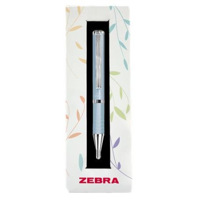 Golyóstoll, 0,24 mm, teleszkópos, babakék tolltest, ZEBRA "SL-F1", kék