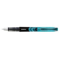 Töltőtoll, 0,6 mm, ZEBRA "Fountain pen", világoskék