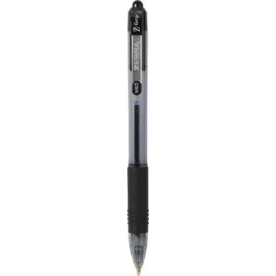 Golyóstoll, 0,27 mm, nyomógombos, ZEBRA "Z-Grip", fekete