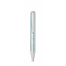 Golyóstoll, 0,24 mm, teleszkópos, metál világoskék tolltest, ZEBRA "SL-F1", kék