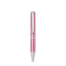 Golyóstoll, 0,24 mm, teleszkópos, metálpink tolltest, ZEBRA "SL-F1", kék