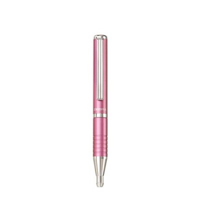 Golyóstoll, 0,24 mm, teleszkópos, metálpink tolltest, ZEBRA "SL-F1", kék