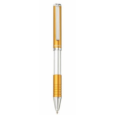Golyóstoll, 0,24 mm, teleszkópos, arany színű tolltest, ZEBRA "SL-F1", kék