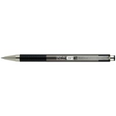 Golyóstoll, 0,24 mm, nyomógombos, antracit tolltest, ZEBRA "F-301 A", kék