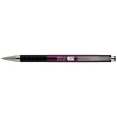 Golyóstoll, 0,24 mm, nyomógombos, mályva tolltest, ZEBRA "F-301 A", kék