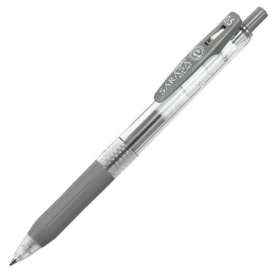 Zseléstoll, 0,33 mm, nyomógombos, ZEBRA "Sarasa Clip", szürke