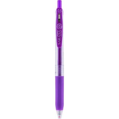 Zseléstoll, 0,33 mm, nyomógombos, ZEBRA "Sarasa Clip", lila