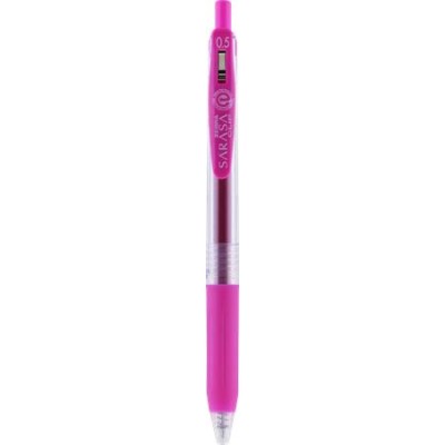 Zseléstoll, 0,33 mm, nyomógombos, ZEBRA "Sarasa Clip", magenta