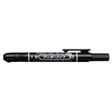 Alkoholos marker, 1,3 mm, nyomógombos, ZEBRA "Mckie Retractable", fekete