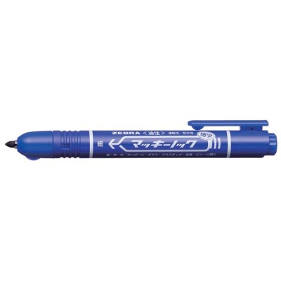 Alkoholos marker, 1,3 mm, nyomógombos, ZEBRA "Mckie Retractable", kék
