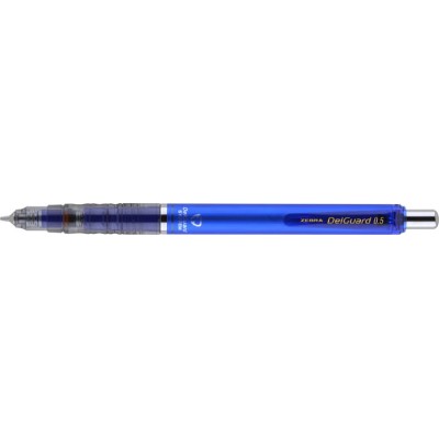 Nyomósirón, 0,5 mm, ZEBRA "DelGuard", kék