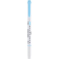 Szövegkiemelő, 1,0/3,5 mm, kétvégű, ZEBRA "Mildliner Fluorescent", kék