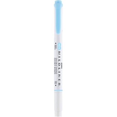Szövegkiemelő, 1,0/3,5 mm, kétvégű, ZEBRA "Mildliner Fluorescent", kék