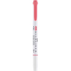 Szövegkiemelő, 1,0/3,5 mm, kétvégű ZEBRA "Mildliner Cool & Refined" piros