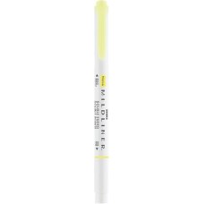 Szövegkiemelő, 1,0/3,5 mm, kétvégű, ZEBRA "Mildliner Fluorescent", sárga
