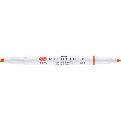 Szövegkiemelő, 1,0/3,5 mm, kétvégű, ZEBRA "Mildliner Warm", cinóber