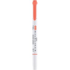 Szövegkiemelő, 1,0/3,5 mm, kétvégű, ZEBRA "Mildliner Warm", cinóber