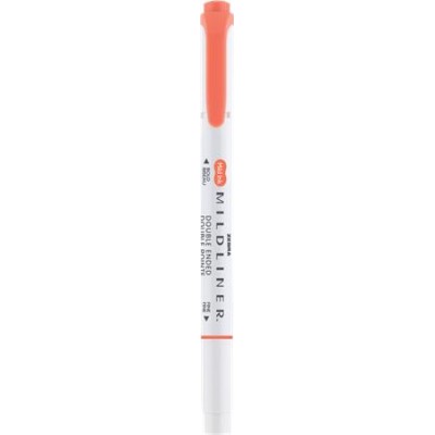 Szövegkiemelő, 1,0/3,5 mm, kétvégű, ZEBRA "Mildliner Warm", cinóber