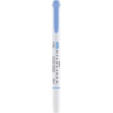 Szövegkiemelő, 1,0/3,5 mm, kétvégű ZEBRA "Mildliner Cool & Refined" kék