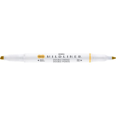 Szövegkiemelő, 1,0/3,5 mm, kétvégű, ZEBRA "Mildliner Warm", arany