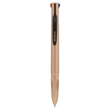 Golyóstoll, 0,37 mm, nyomógombos, négyszínű, ZEBRA "Smooth", rose gold