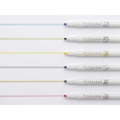 Szövegkiemelő készlet, 1,4/4 mm, kétvégű, ZEBRA "Mildliner Scented Fragrance", 6 különböző szín