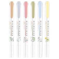 Szövegkiemelő készlet, 1,4/4 mm, kétvégű, ZEBRA "Mildliner Scented Fragrance", 6 különböző szín