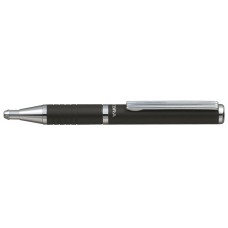 Golyóstoll, 0,24 mm, teleszkópos, metálfekete tolltest, ZEBRA "SL-F1", kék