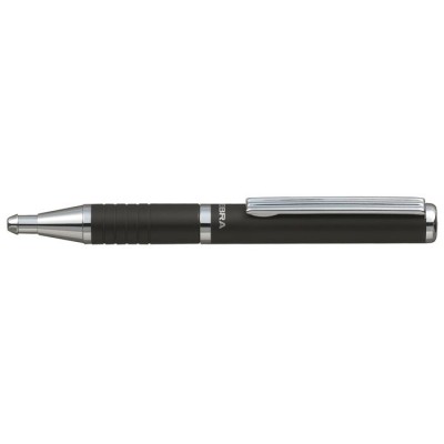 Golyóstoll, 0,24 mm, teleszkópos, metálfekete tolltest,  ZEBRA "SL-F1", kék
