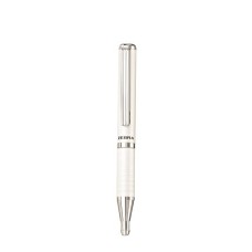 Golyóstoll, 0,24 mm, teleszkópos, metálfehér tolltest, ZEBRA "SL-F1", kék