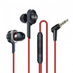 Fülhallgató, mikrofonos, UIISII "BA-T6J", piros