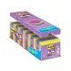 Öntapadó jegyzettömb csomag, 76x76 mm, 24x90 lap, 3M POSTIT "Super Sticky", vegyes