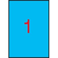 Etikett, 210x297 mm, színes, APLI, kék, 100 etikett/csomag
