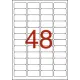 Etikett, 45,7x21,2 mm, poliészter, időjárásálló, kerekített sarkú, fehér, APLI, 960 etikett/csomag