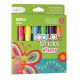 Tempera kréta készlet, APLI Kids "Color Sticks Fluor", 6  fluoreszkáló szín